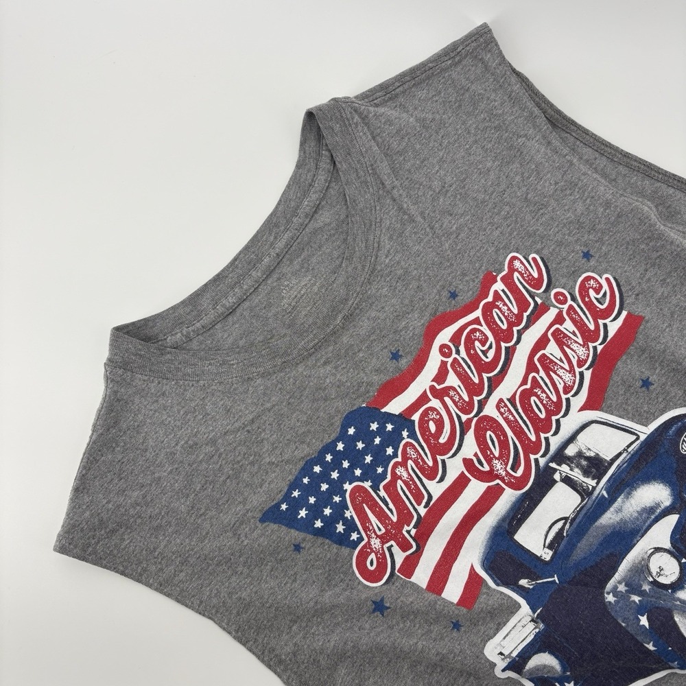 American Classic Men's Muscle Tee Size Large Gray